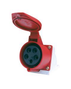 ENCHUFE HEMBRA SOBREP INDUS 16A 3P+N+T ROJA 380V